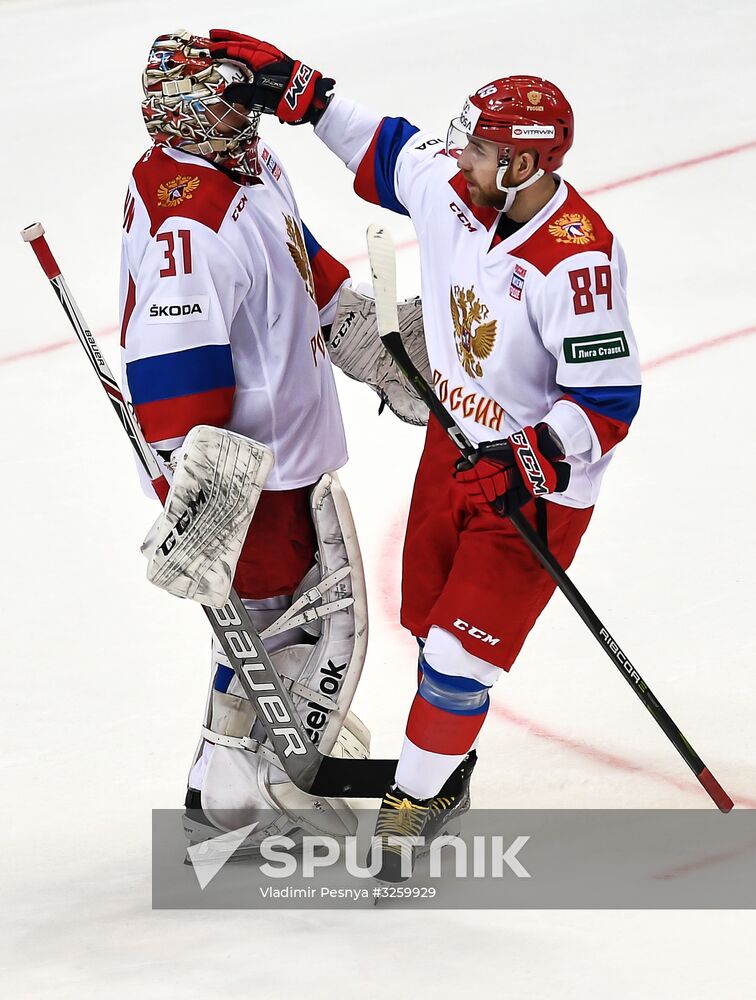 Ice hockey. Channel One Cup. Russia vs. Finland