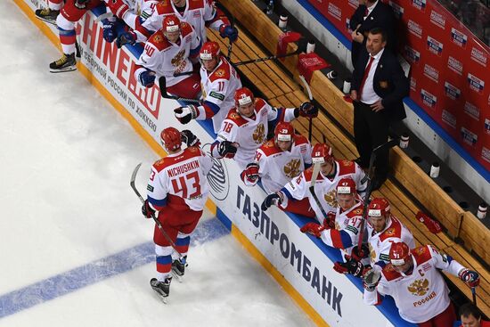 Ice hockey. Channel One Cup. Russia vs. Finland