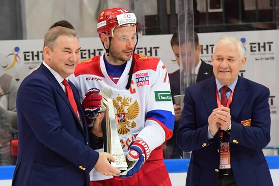 Ice hockey. Channel One Cup. Russia vs. Finland
