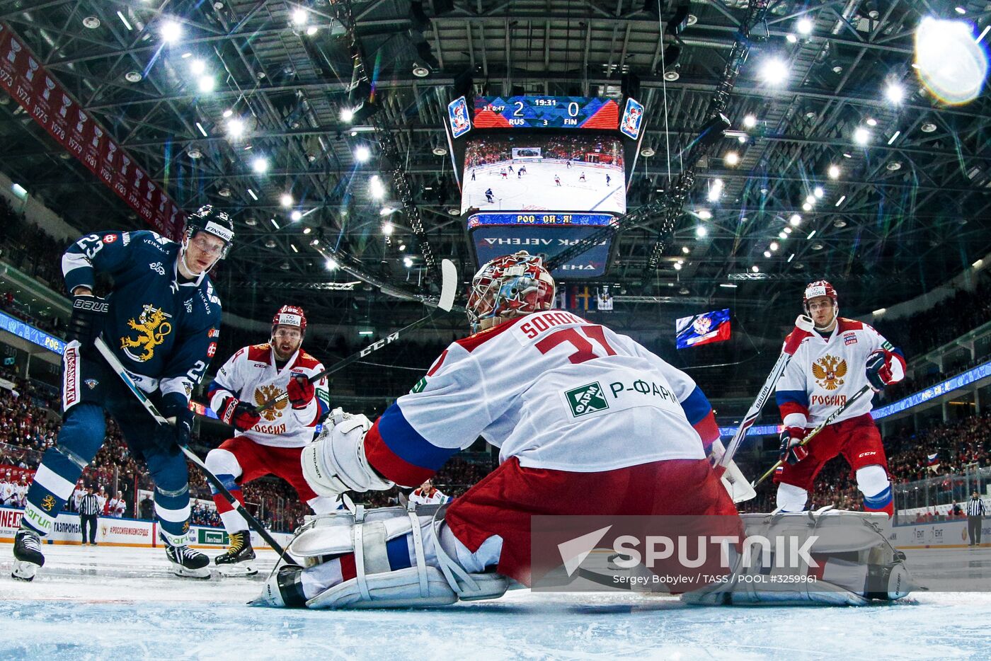 Ice hockey. Channel One Cup. Russia vs. Finland