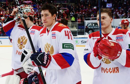 Ice hockey. Channel One Cup. Sweden vs. Czech Republic