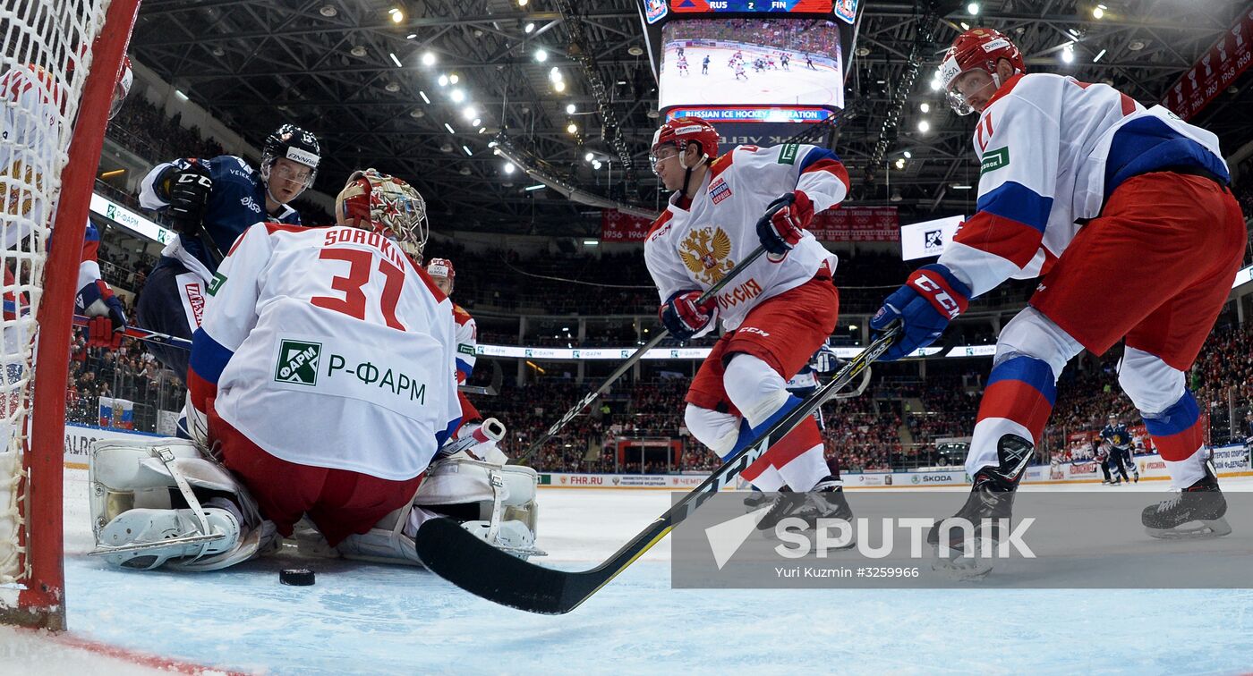 Ice hockey. Channel One Cup. Russia vs. Finland
