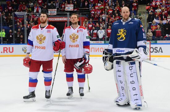 Ice hockey. Channel One Cup. Russia vs. Finland