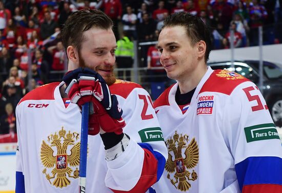 Ice hockey. Channel One Cup. Russia vs. Finland
