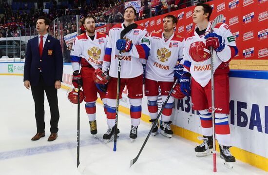 Ice hockey. Channel One Cup. Russia vs. Finland