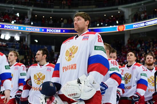 Ice hockey. Channel One Cup. Russia vs. Finland