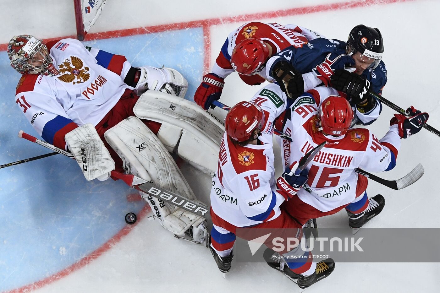 Ice hockey. Channel One Cup. Russia vs. Finland