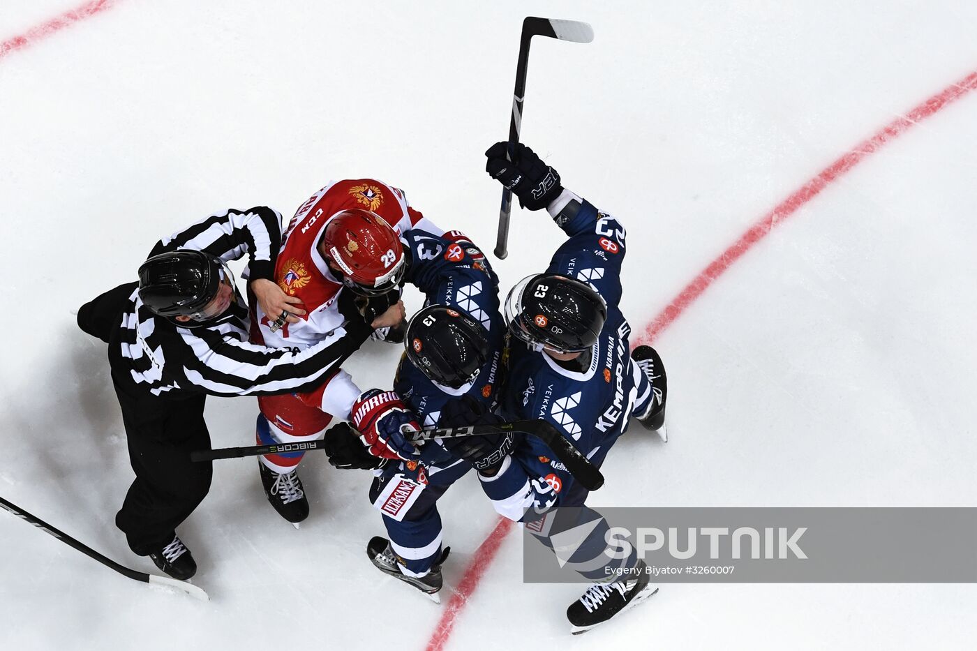 Ice hockey. Channel One Cup. Russia vs. Finland
