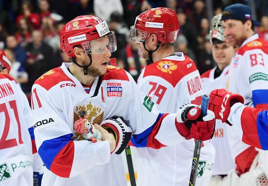 Ice hockey. Channel One Cup. Russia vs. Finland