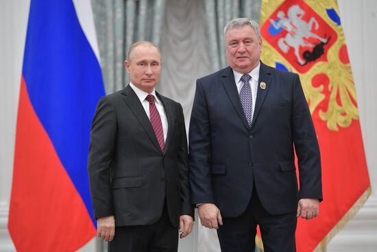 President Vladimir Putin presents human rights and charity awards