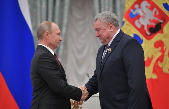 President Vladimir Putin presents human rights and charity awards