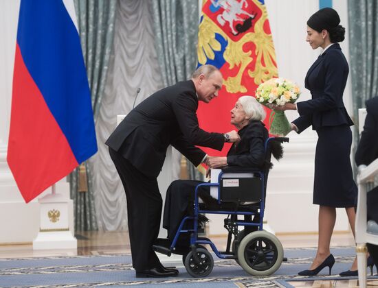 President Vladimir Putin presents human rights and charity awards