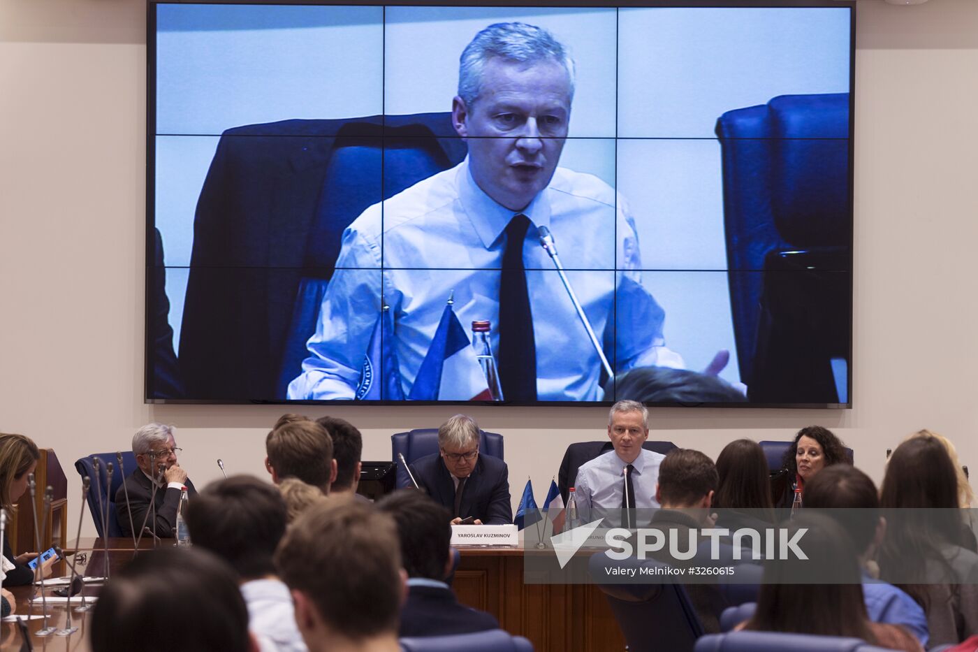 French Economy and Finance Minister Bruno Le Maire delivers public lecture in Higher School of Economics