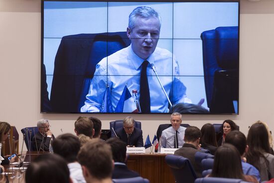 French Economy and Finance Minister Bruno Le Maire delivers public lecture in Higher School of Economics