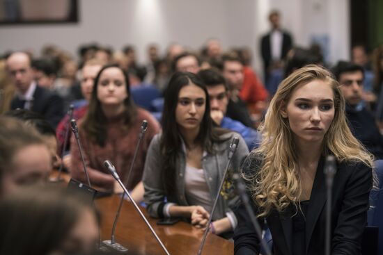 French Economy and Finance Minister Bruno Le Maire delivers public lecture in Higher School of Economics