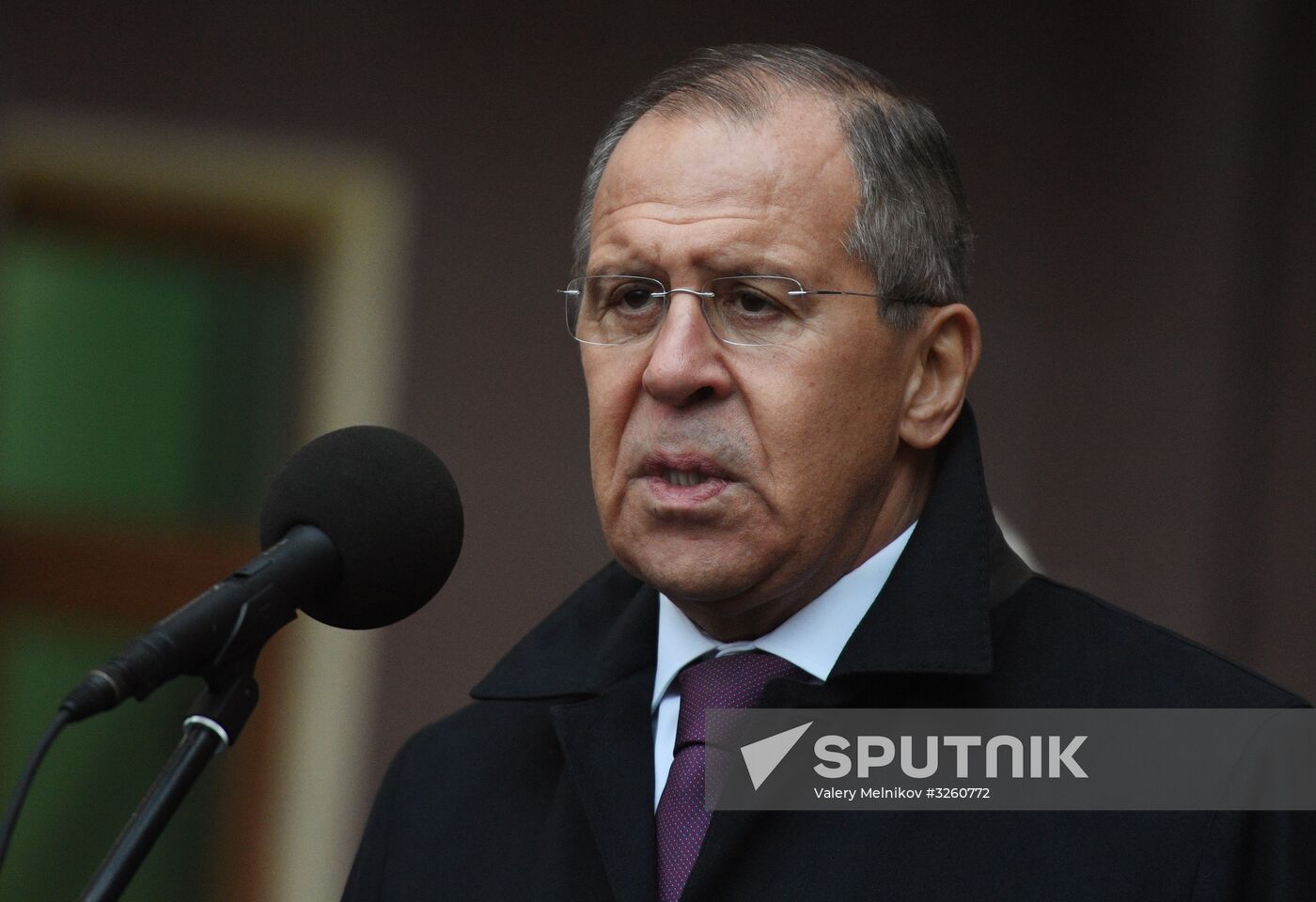 Unveiling memorial plaque to Andrei Karlov in Moscow