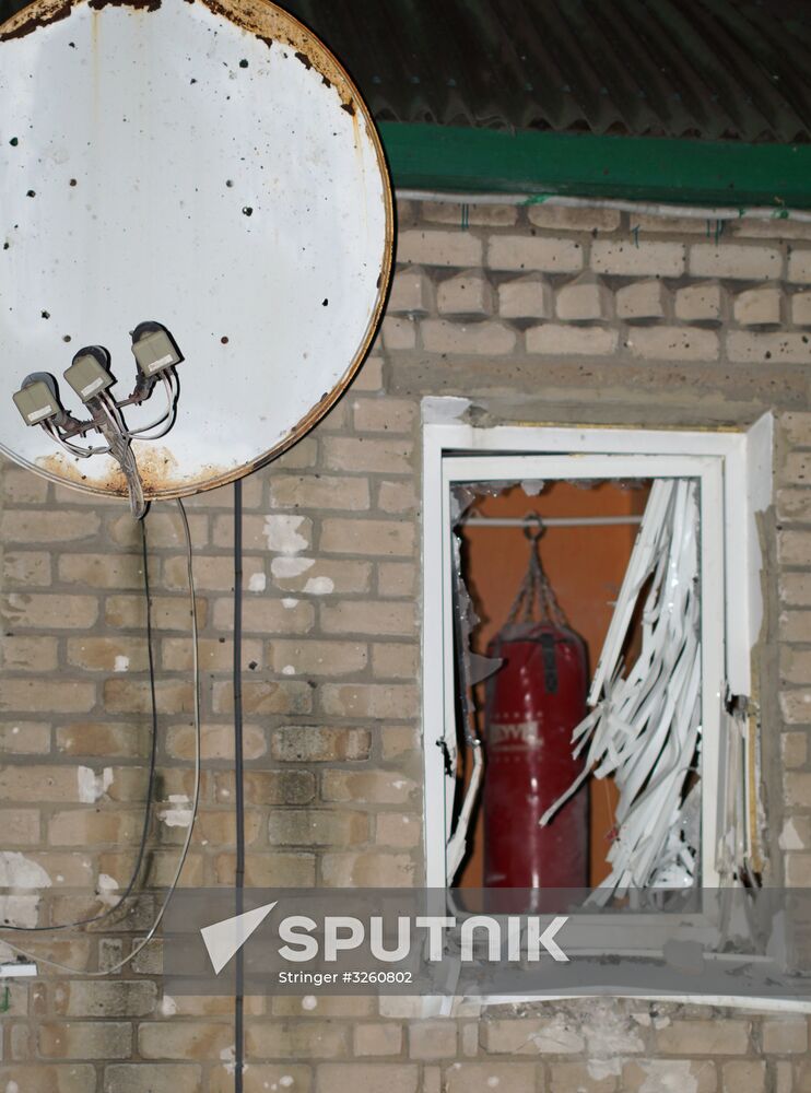 Aftermath of Stakhanov shelling in Donbass