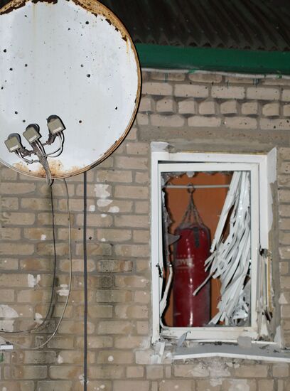 Aftermath of Stakhanov shelling in Donbass