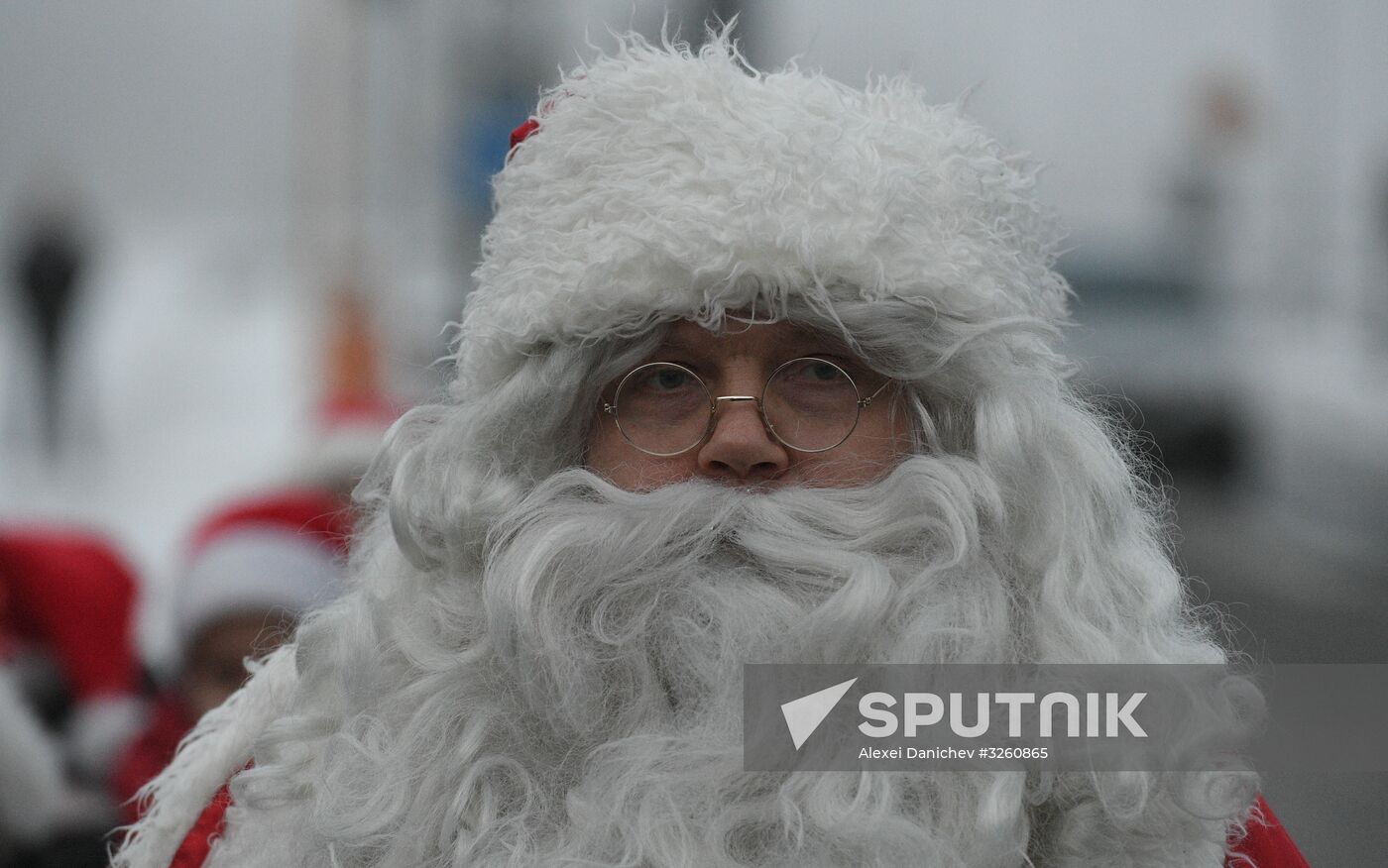 Russian Father Frost meets with Finland's Joulupukki in Leningrad Region