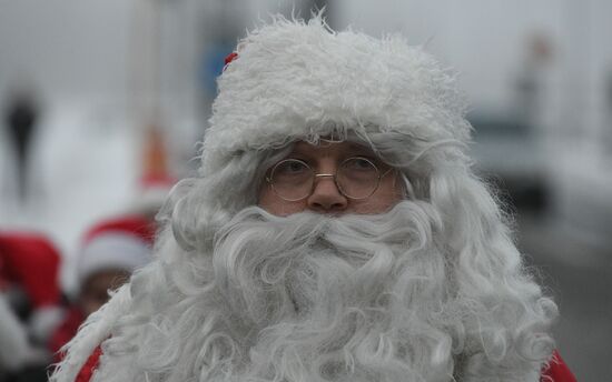 Russian Father Frost meets with Finland's Joulupukki in Leningrad Region