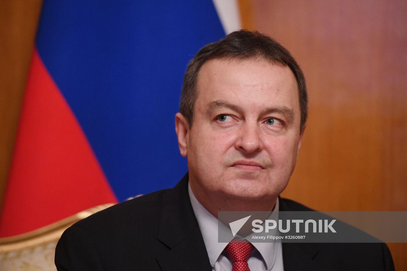 Russian Foreign Minister Sergei Lavrov meets with Serbian Foreign Minister Ivica Dacic