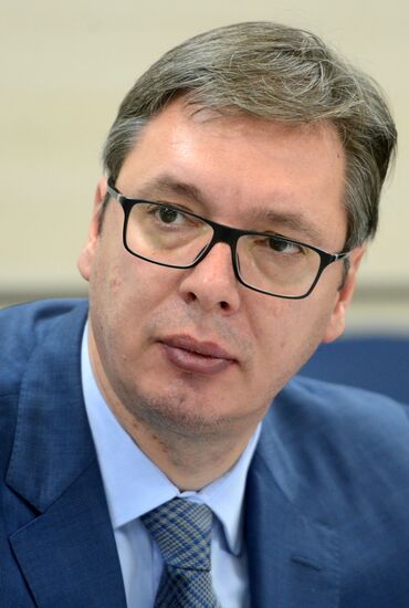 Dmitry Rogozin meets with Serbian President Aleksandar Vucic