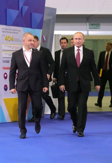Vladimir Putin attends Russian Popular Front's Forum, Russia Focused on the Future