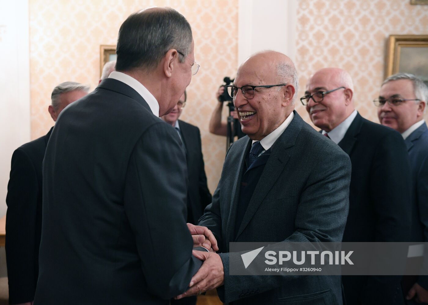 Russian Foreign Minister Sergei Lavrov meets with Palestinian President's Foreign Affairs Adviser Nabil Shaath