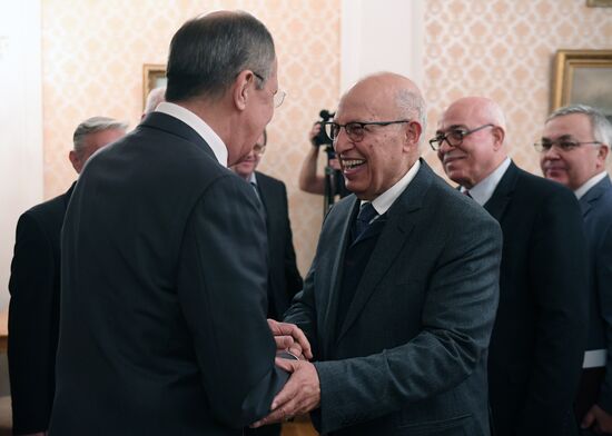 Russian Foreign Minister Sergei Lavrov meets with Palestinian President's Foreign Affairs Adviser Nabil Shaath