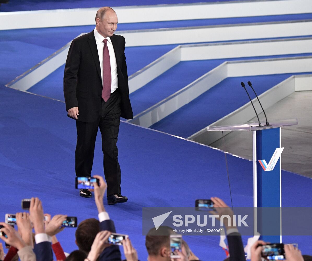 Vladimir Putin attends All-Russia People's Front Forum Russia Headed into the Future