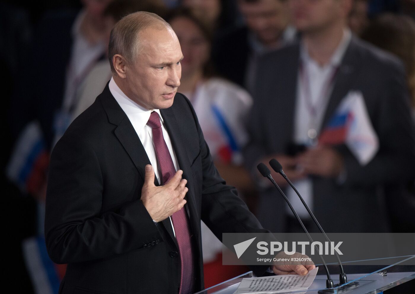 Vladimir Putin attends Russian Popular Front's Forum, Russia Focused on the Future