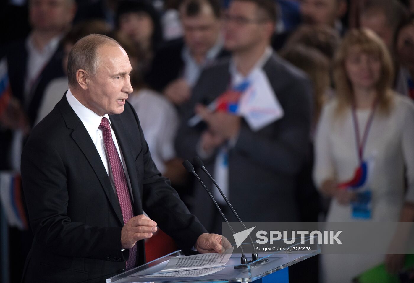 Vladimir Putin attends Russian Popular Front's Forum, Russia Focused on the Future