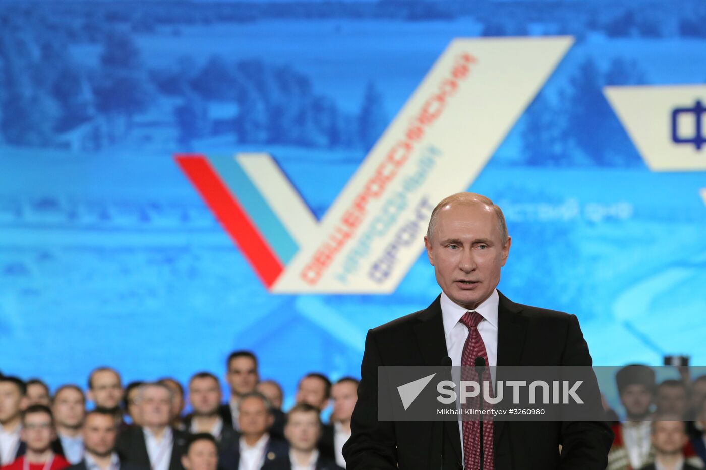 Vladimir Putin attends Russian Popular Front's Forum, Russia Focused on the Future