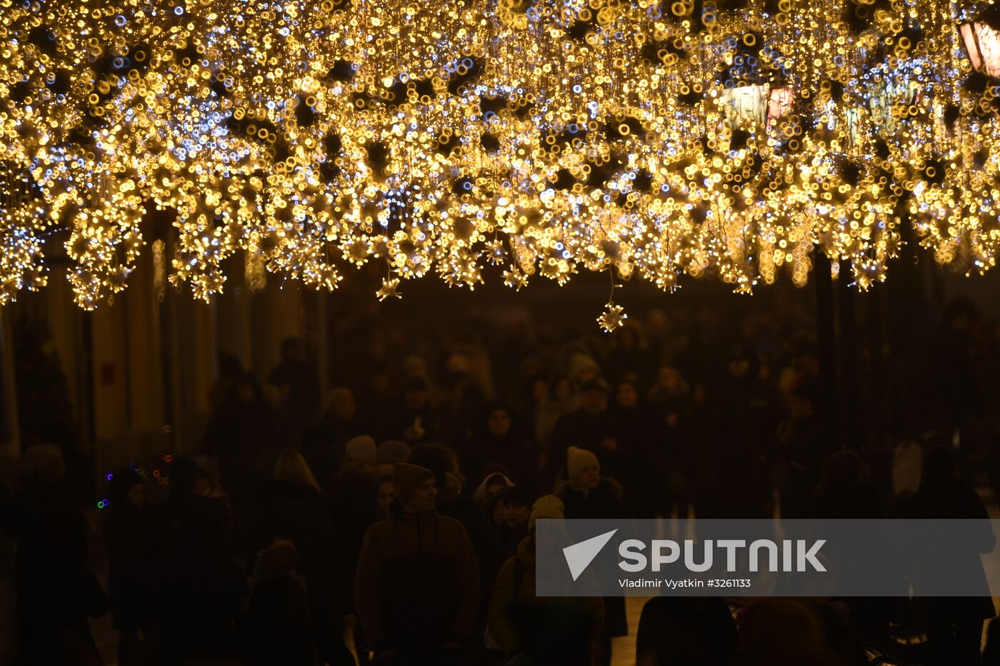 New Year's lights in Moscow