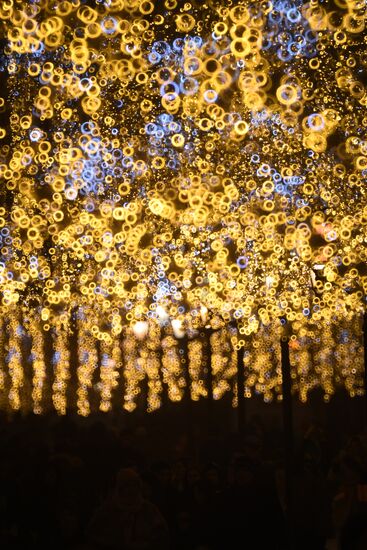 New Year's lights in Moscow