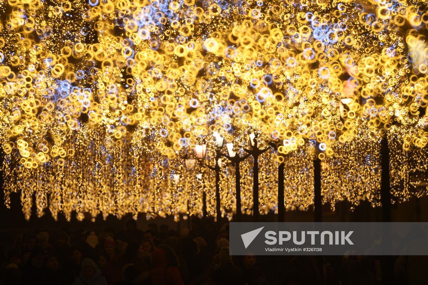 New Year's lights in Moscow
