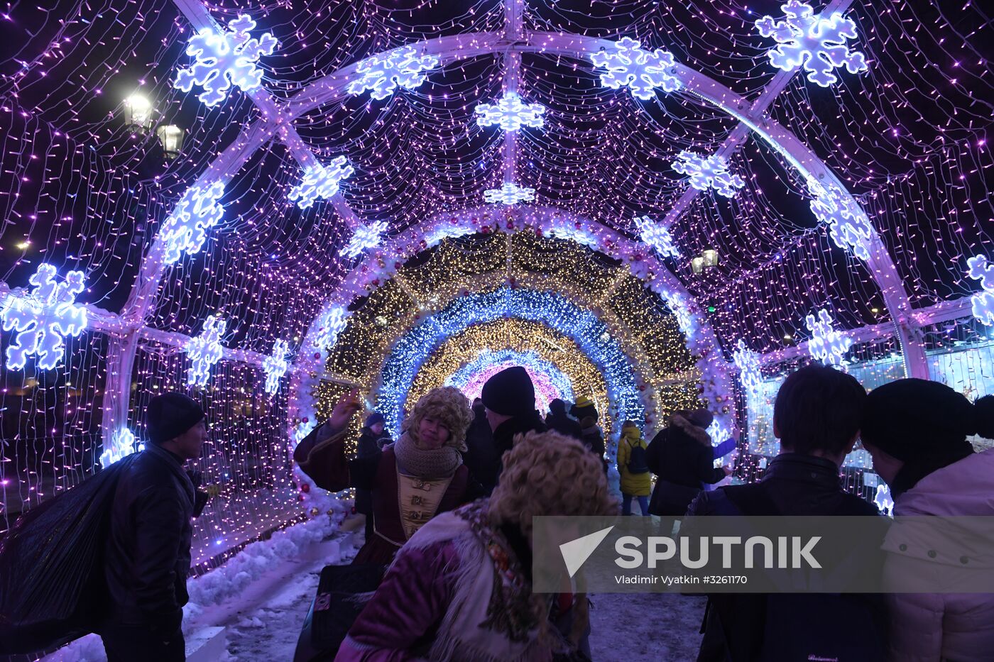 New Year's lights in Moscow