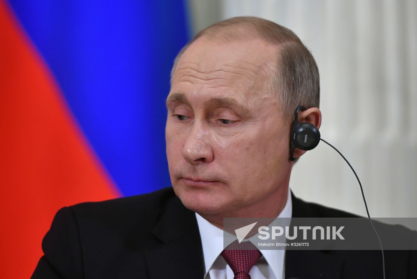 President Vladimir Putin meets with Serbian President Aleksandar Vucic