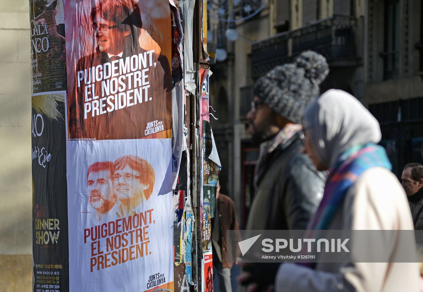 Election campaigning in Catalonia