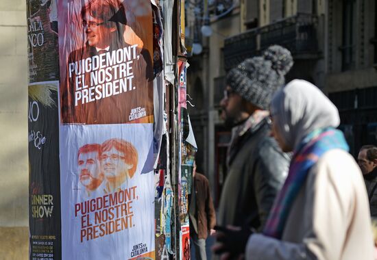 Election campaigning in Catalonia