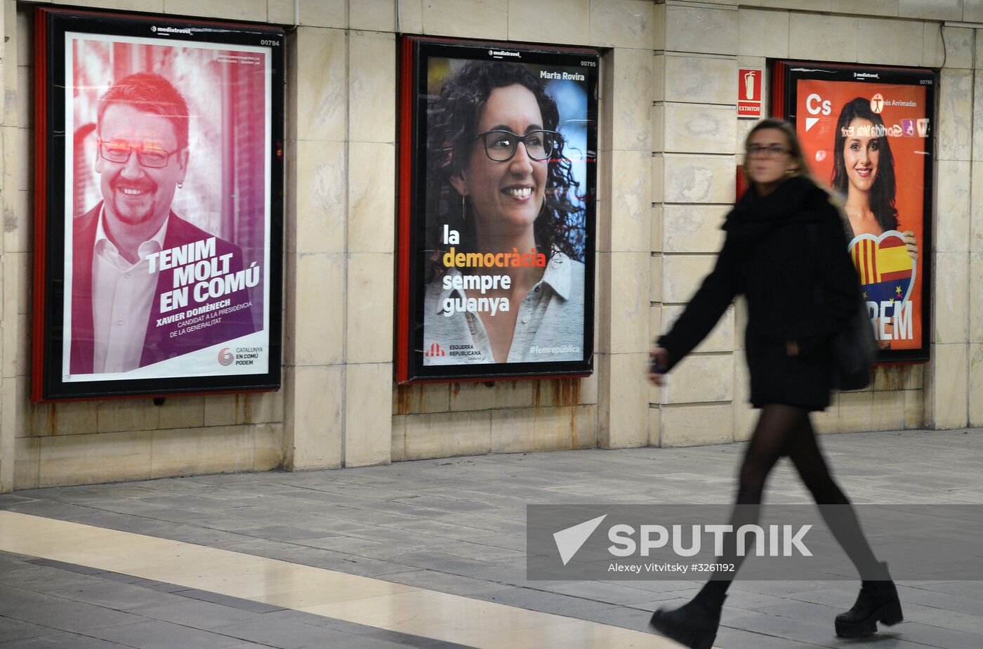 Election campaigning in Catalonia