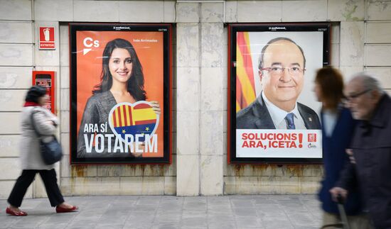 Election campaigning in Catalonia