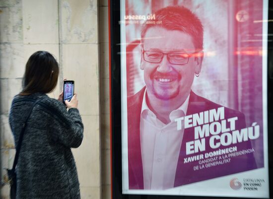 Election campaigning in Catalonia