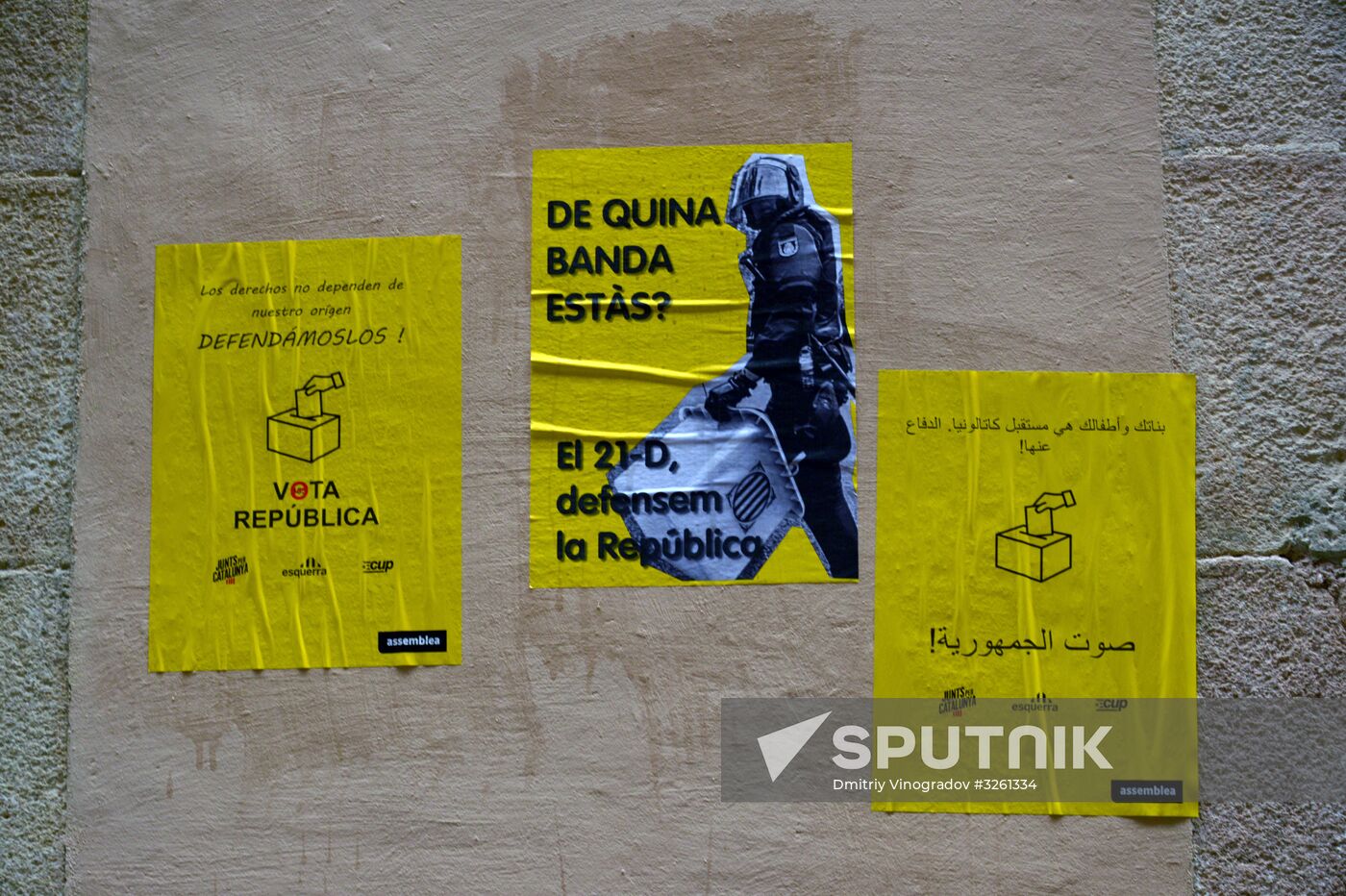 Election campaigning in Catalonia