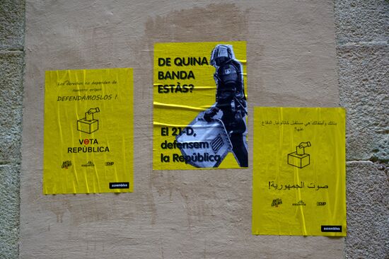 Election campaigning in Catalonia