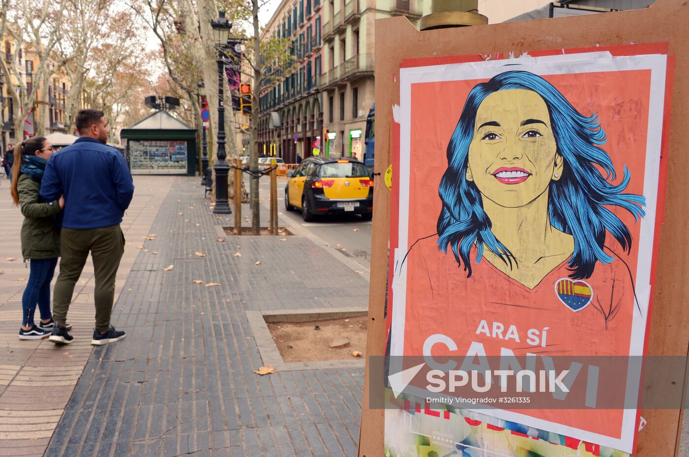 Election campaigning in Catalonia