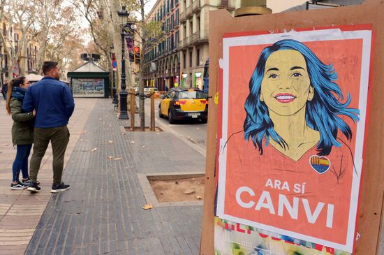 Election campaigning in Catalonia