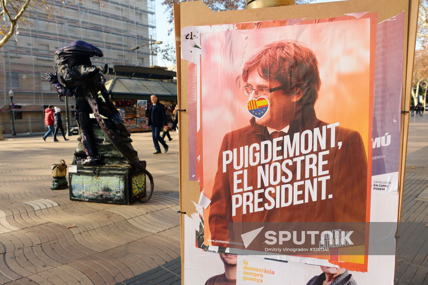 Election campaigning in Catalonia
