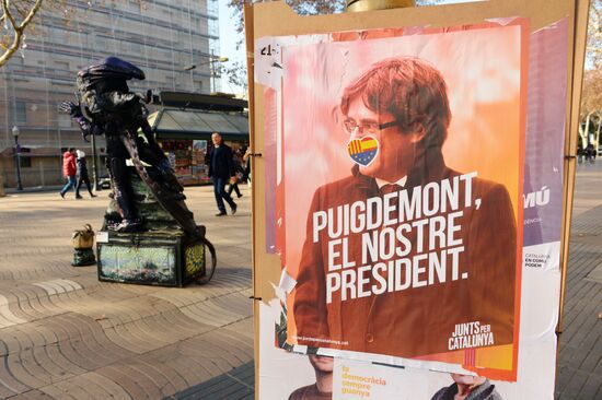 Election campaigning in Catalonia