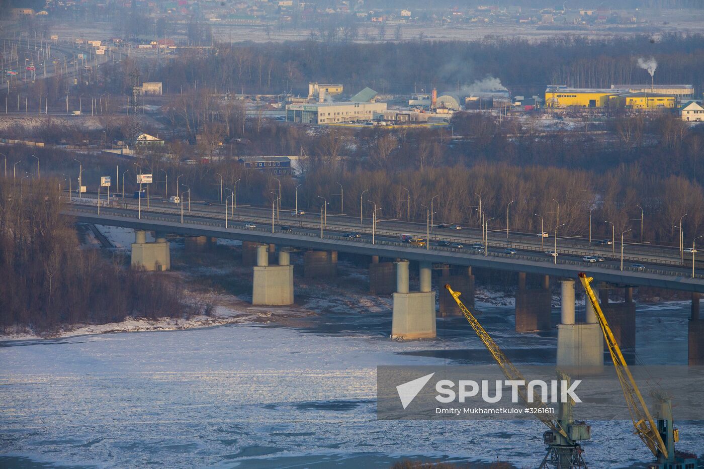 New bridge over Belaya River in Zaton District of Ufa